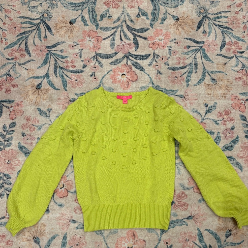 Lilly Pulitzer Bright Green Textured Sweater